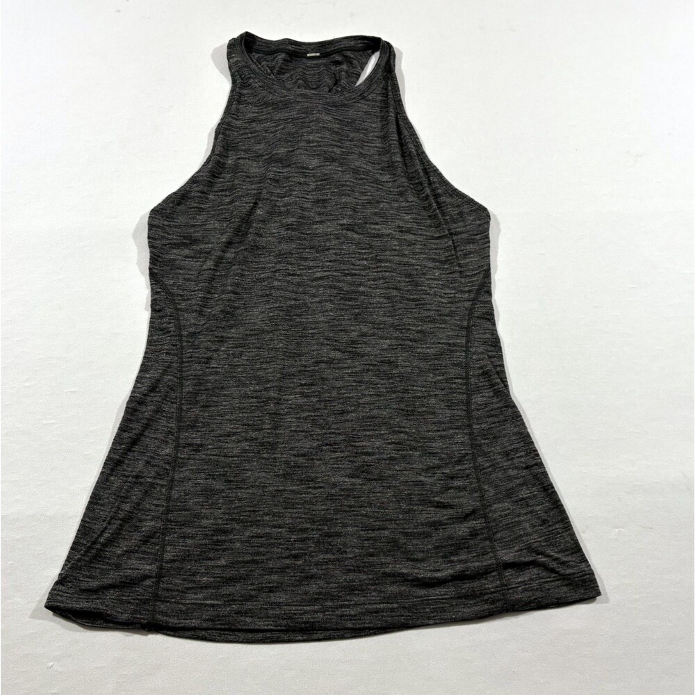 Lululemon Womens Heather Gray Tank Trapeze Twist Tank Top Gym Running Yoga Sz S
